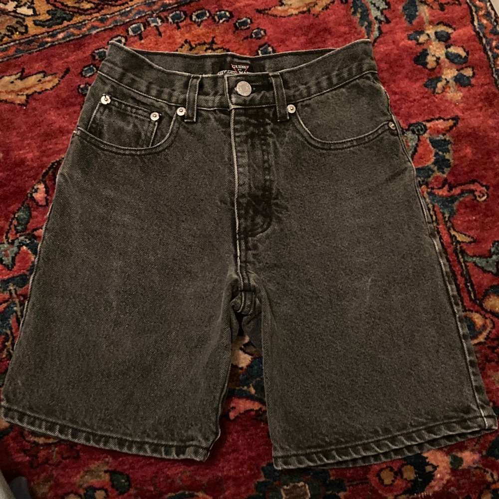 Vintage Black Denim Guess Shorts